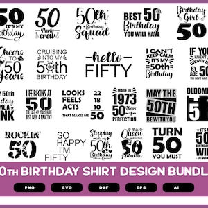 50th Birthday Shirts Design Bundle | 50th Birthday Saying | 50th Birthday Design Design | 50th Birthday Party | Happy 50th Birthday