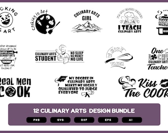 Culinary Arts Design Bundle | Culinary SVG | Culinary Shirt Design | Culinary Tshirt Design