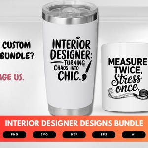 Interior Designer SVG Bundle | Home Decor Quote Clipart, Design Studio ...