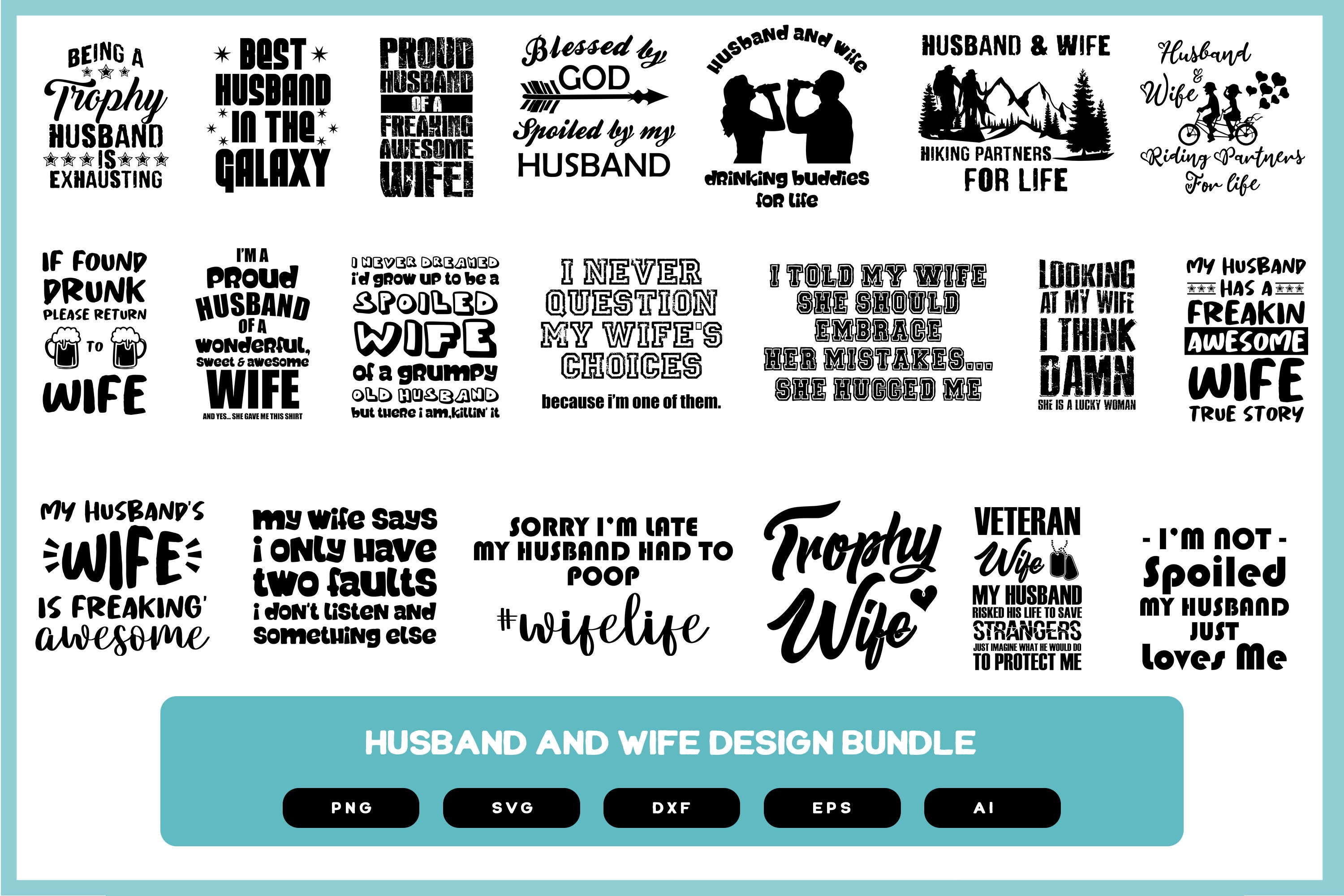 Husband and Wife Design Bundle Husband pic
