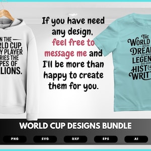 World Cup SVG Bundle | Soccer World Cup Clipart, Global Soccer Designs for Cricut & Sublimation