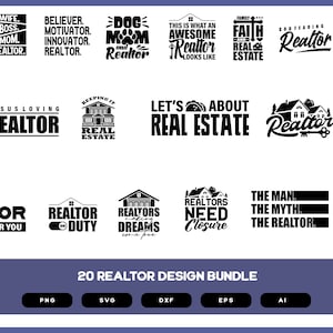 20 Realtor Design Bundle | Realtor Design | Realtor Shirt | Real Estate SVG | Realtor SVG | Realtor Gift | Realtor