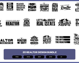 20 Realtor Design Bundle | Realtor Design | Realtor Shirt | Real Estate SVG | Realtor SVG | Realtor Gift | Realtor