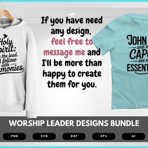 Worship Leader SVG Bundle | Faith Quotes for Church, Cricut Cut Files, Sublimation & DIY Crafts