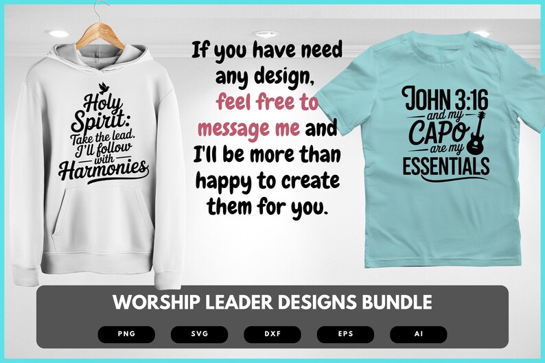 Worship Leader SVG Bundle | Faith Quotes for Church, Cricut Cut Files, Sublimation & DIY Crafts