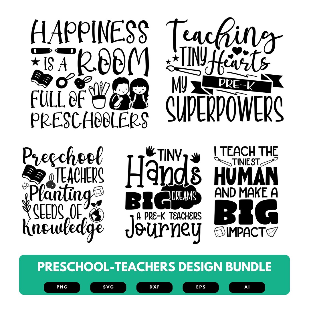 Preschool Teacher SVG | Teacher Cut Files | School Teacher Designs ...