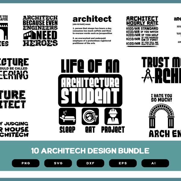 Architect Design Bundle | Architect SVG | Architect PNG | Architect Shirt Design | Architect