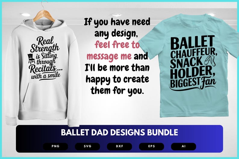 Ballet Dad SVG Bundle | Dance Dad Clipart, Ballet Silhouette Cut Files ...