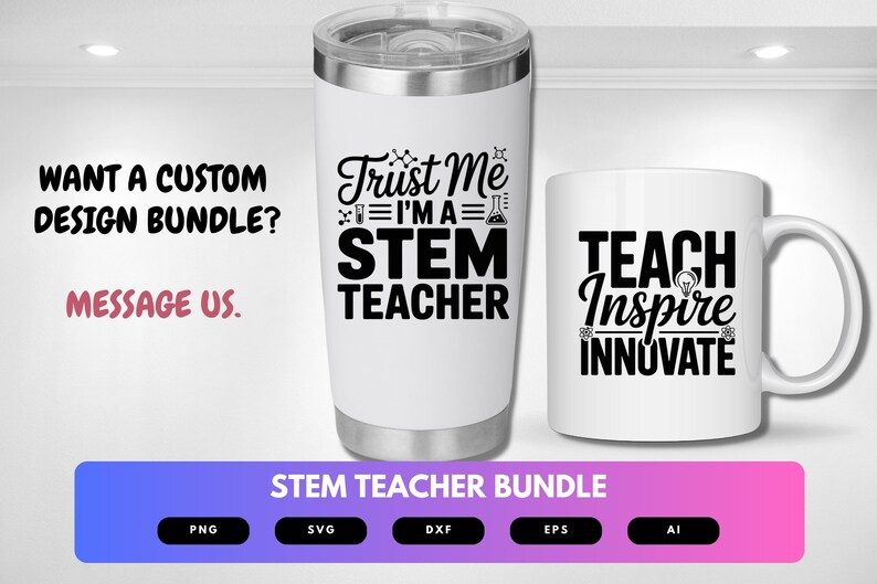 STEM Teacher SVG Bundle | Science Technology Engineering Math Clipart ...