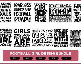 Football Girl SVG Design Bundle | Football Girl SVG | Football Girl | Football Girl Shirts | Football Girl Design Bundle | Football Girl SVG