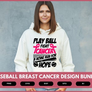 Baseball Breast Cancer Design Bundle | Breast Cancer SVG | Baseball ...