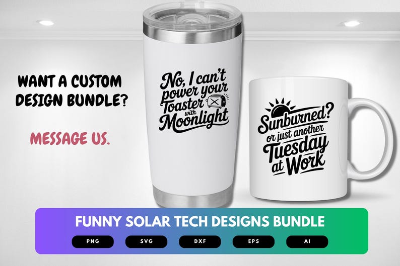 Solar Humor Signs Funny Solar Tech SVG Bundle | Renewable Energy Humor Clipart, Solar ...