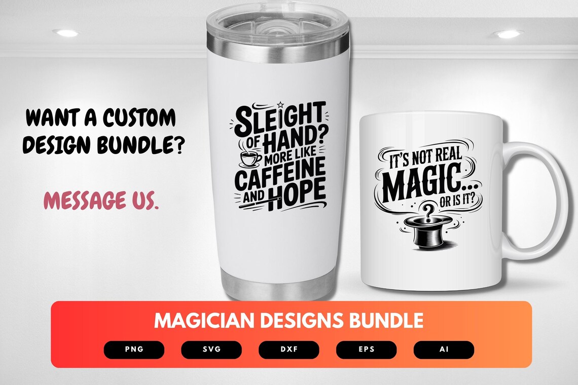 Magician SVG Bundle | Magic Show Clipart, Illusionist Silhouette Cut ...