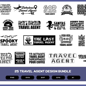 25 Travel Agent Design Bundle | Travel Agent Shirt | Travel Agent Mug | Funny Travel Agent Shirt Design