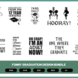 Funny Graduation Design Bundle | Funny Graduation | Funny Graduation Shirt | Funny Graduation SVG | Graduation Gift | Graduation PNG