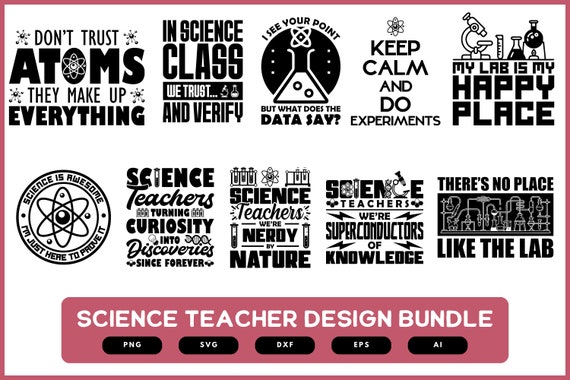 Science Teacher Design Bundle | Funny Science Teacher | Science Teacher Shirt | Teacher Shirt POD | Science Teacher Shirt Gifts
