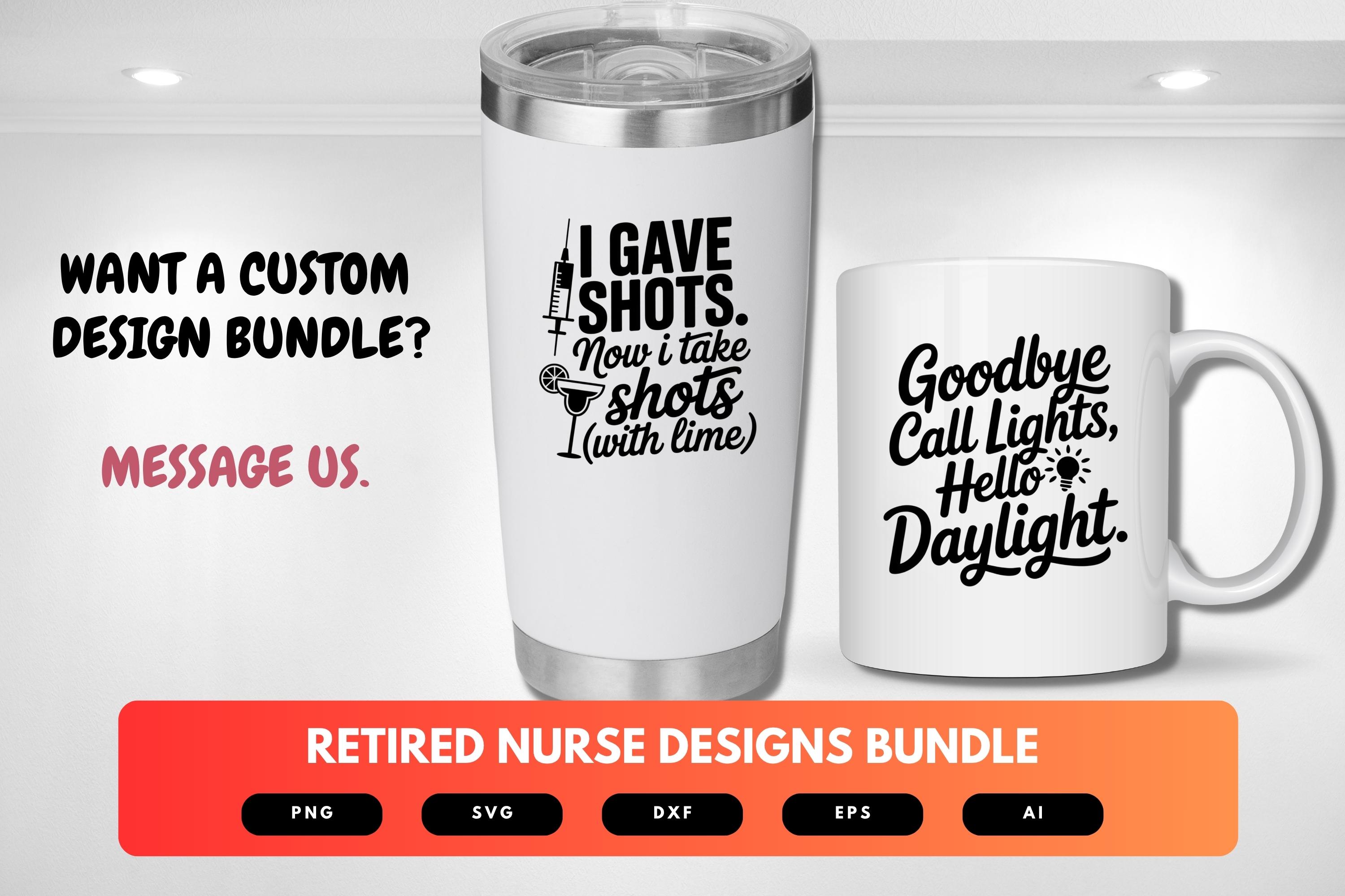 Retired Nurse SVG Bundle | Funny Nursing Retirement Quotes , Medical ...