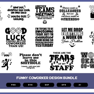 Lustiges Coworker Design Bundle | Mitarbeiter Shirt Design | Lustiges Arbeits-Shirt-Design