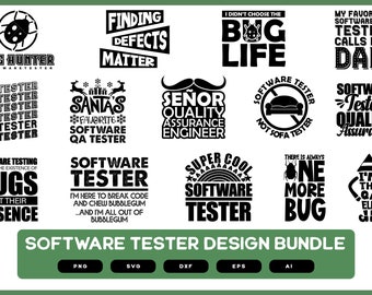 Software Tester Design Bundle | Software TesterSaying | Funny Software Tester | Software QA | Software | Software QA SVG