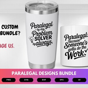 Paralegal SVG Bundle | Legal Assistant Clipart, Law Office Quote Cut Files for Cricut & Sublimation