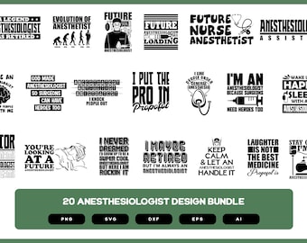 20 Anesthesiologist Design Bundle | Anesthesiologist Shirt Design | Anesthesiologist Design | Anesthesiologist Gift | Anesthesiologist Mug