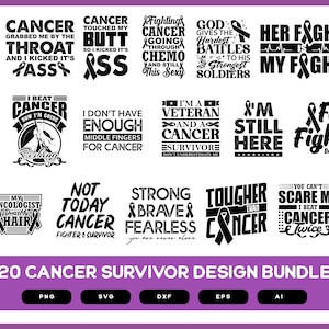 Krebs-Überlebender | Cancer Survivor Design-Bundle | Krebs-Überlebender | Cancer Survivor Shirts | Krebs-Überlebender SVG