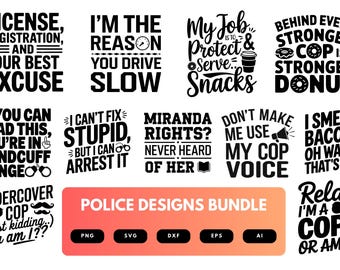 Ensemble police SVG | Clipart forces de l'ordre, Silhouette officier coupé fichiers pour Cricut & Sublimation