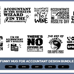 Funny  Accountant Design Bundle | Funny Mug | Accountant Shirt Design | Accountant Mug Design | Accountant Car Decals