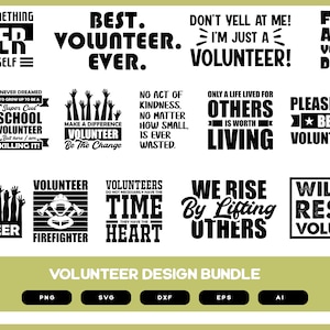 Volunteer Design Bundle | Volunteer SVG | Volunteer Shirt Design