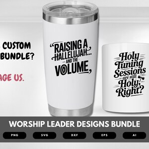 Worship Leader SVG Bundle | Faith Quotes for Church, Cricut Cut Files, Sublimation & DIY Crafts