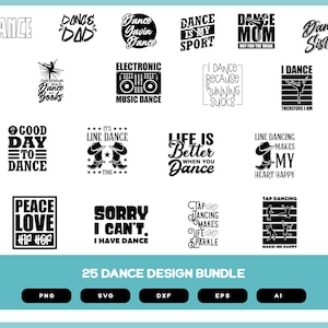 Dance Design Bundle  | Dance Shirt Design | Dancing Shirt Design | Dance | Dance SVG | Dance PNG | Dancing SVG