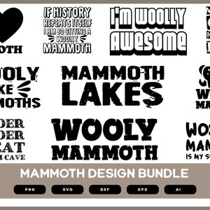 Mammoth Design Bundle | Mammoth Design Shirt POD | Mammoth  Saying | Funny Mammoth | Mammoth Design | Mammoth Shirt POD