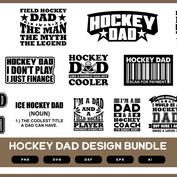 Hockey Dad Design Bundle | Hockey Dad | Hockey Dad SVG | Hockey | Hockey Dad Mug | Hockey Dad PNG | Hockey Dad Shirt | Hockey Dad Tshirt