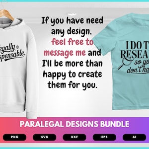 Paralegal SVG Bundle | Legal Assistant Clipart, Law Office Quote Cut Files for Cricut & Sublimation