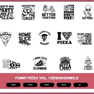 Pizza Design Bundle Vol. 1 | Pizza Design | Pizza Shirt Design | Pizza Shirt | Pizza Shirt SVG