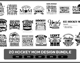 Hockey Mom Design Bundle | Hockey Mom | Hockey Mom SVG | Hockey Mom PNG  | Hockey Mom Shirt | Hockey Mom Decal