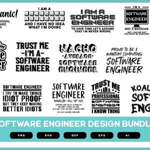 Ontwerpbundel software-ingenieur | Shirt software engineer | Software-ingenieur SVG | Cadeau software-ingenieur | Software-ingenieur, png-bestand (png)