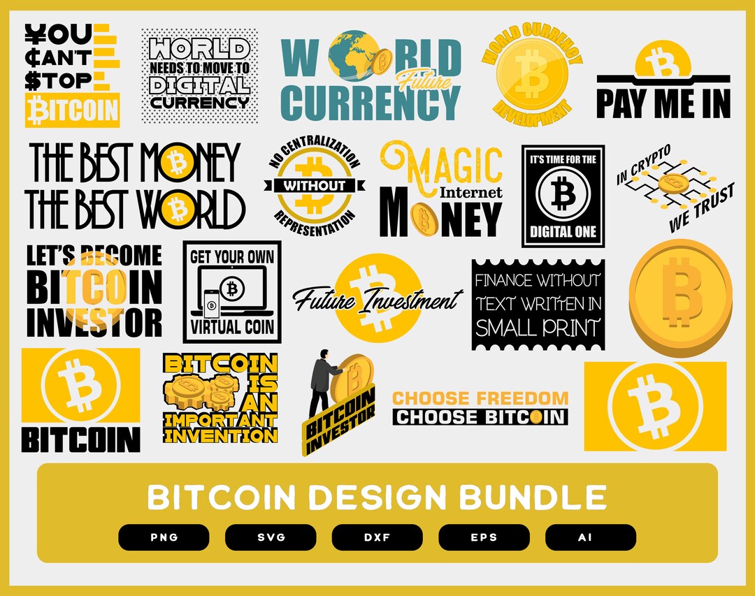 Bitcoin Design Bundle for Shirt Mug Print on Demand Products | Bitcoin ...