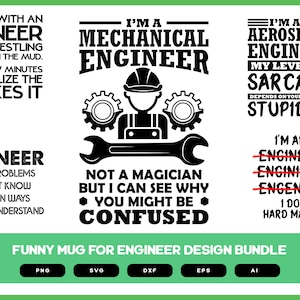 Funny Mug for Engineer Design Bundle | Funny Engineer | Engineer Sayings | Engineer Shirts