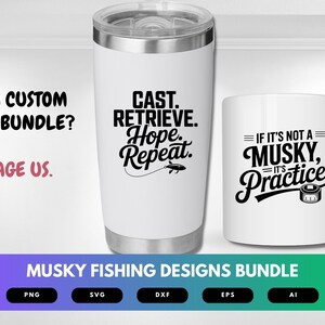 Musky Fishing SVG Bundle | Trophy Angler Cut Files for Cricut ...