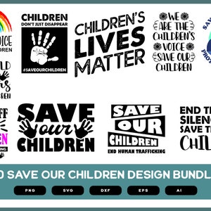 Save Our Children Design Bundle | Save Our Children | Save Our Children SVG | Save Our Children PNG | Save Our Children Shirt Design