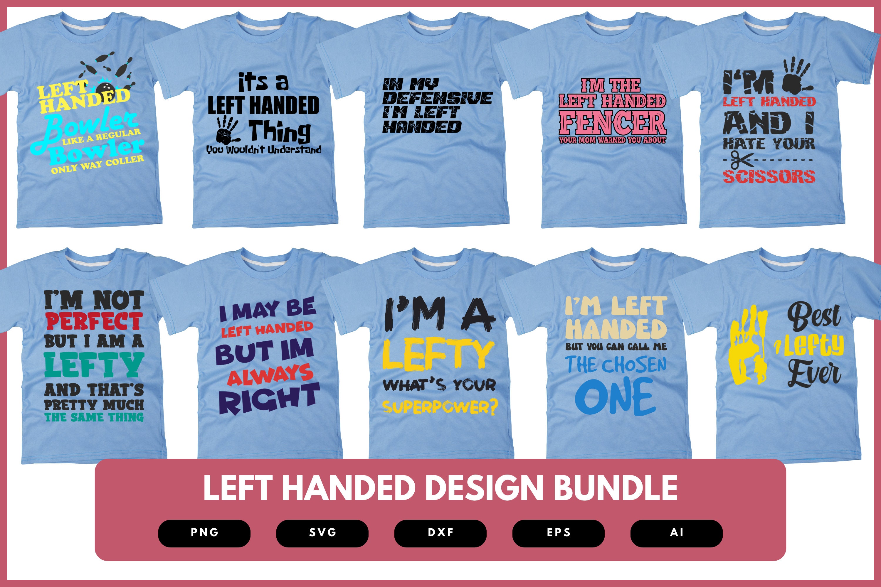 Left Handed Design Bundle | Left Handed SVG | Left Handed PNG | Left ...