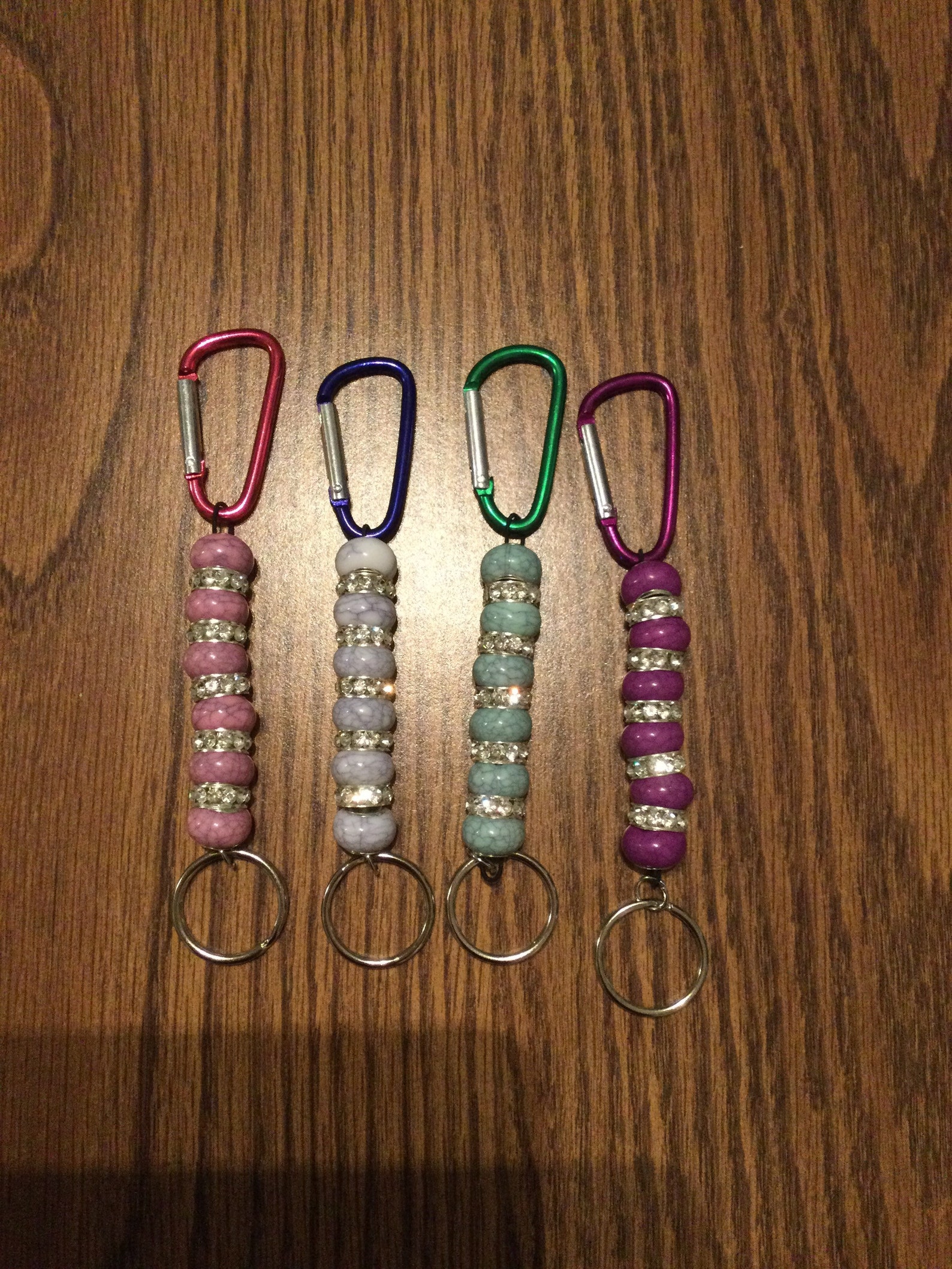 Handmade Beaded Keychain. Made With Acrylic Paint and Elastic Etsy UK