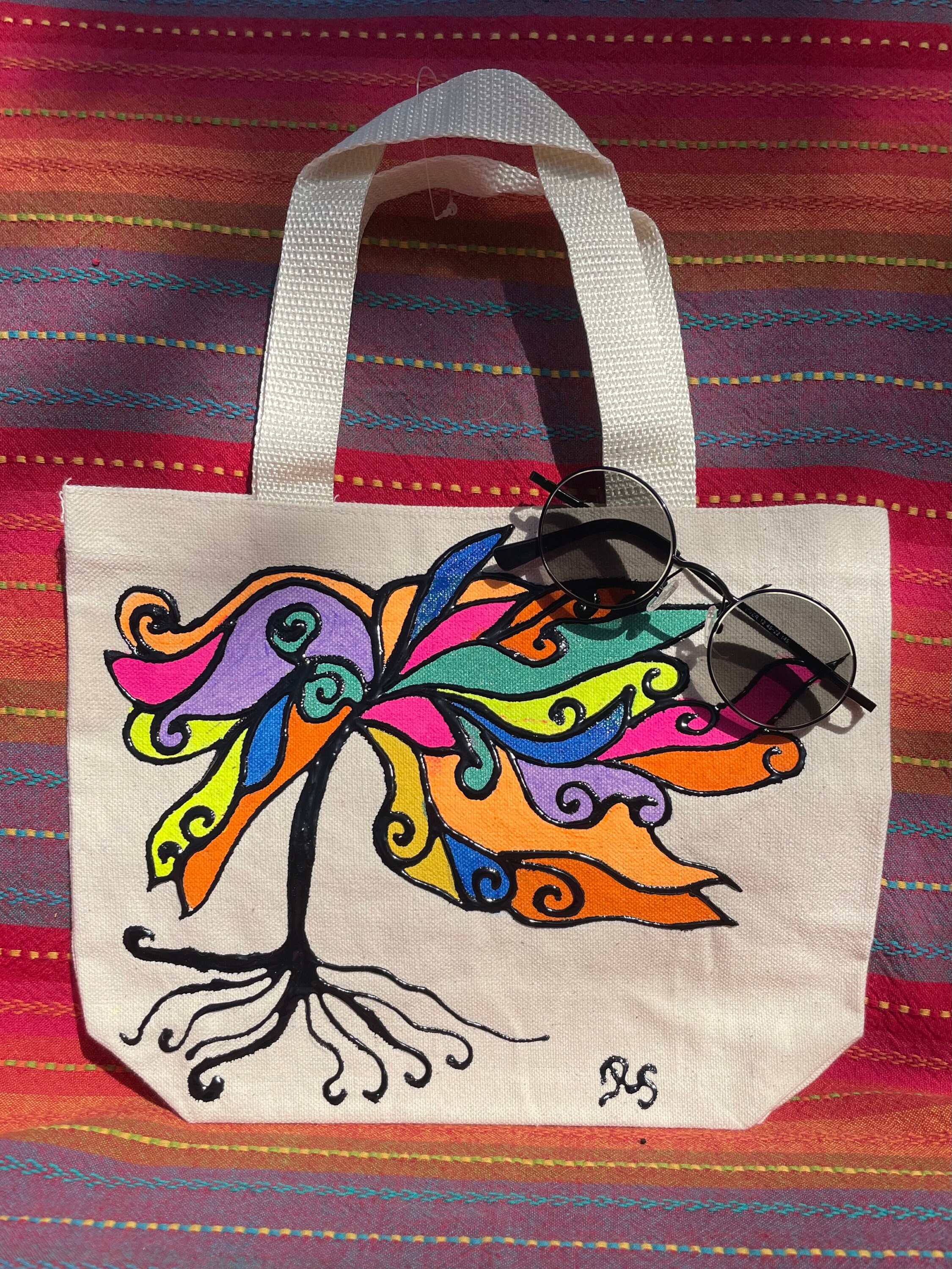 Original hand painted tote bag small Etsy Italia