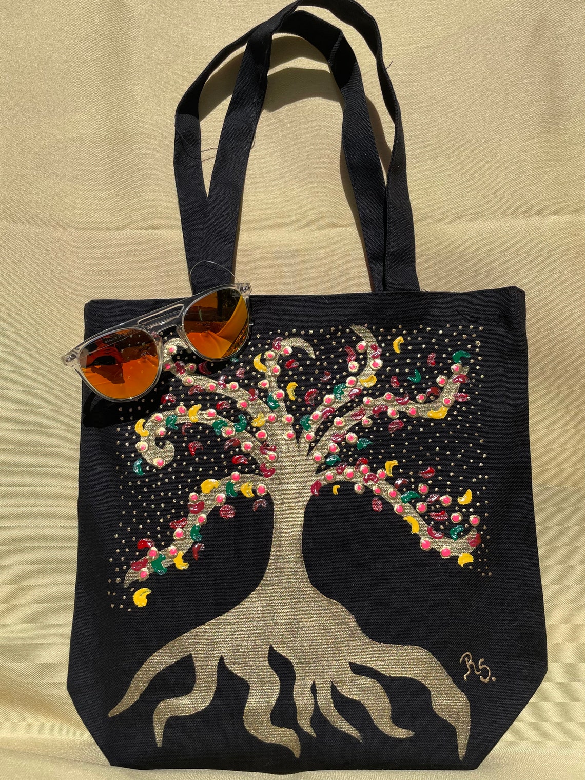 Original Hand Painted Tote Bag Etsy