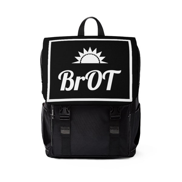 Sun BrOT Casual Shoulder Backpack (White Lettering) - Male Occupational Therapy Backpack - OT Book bag - Medical Backpack - Grad Student bag