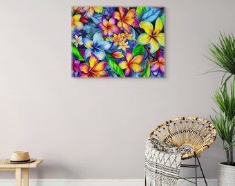 Plumeria Paradise artwork in Metal, Glass, Canvas, cermic tile