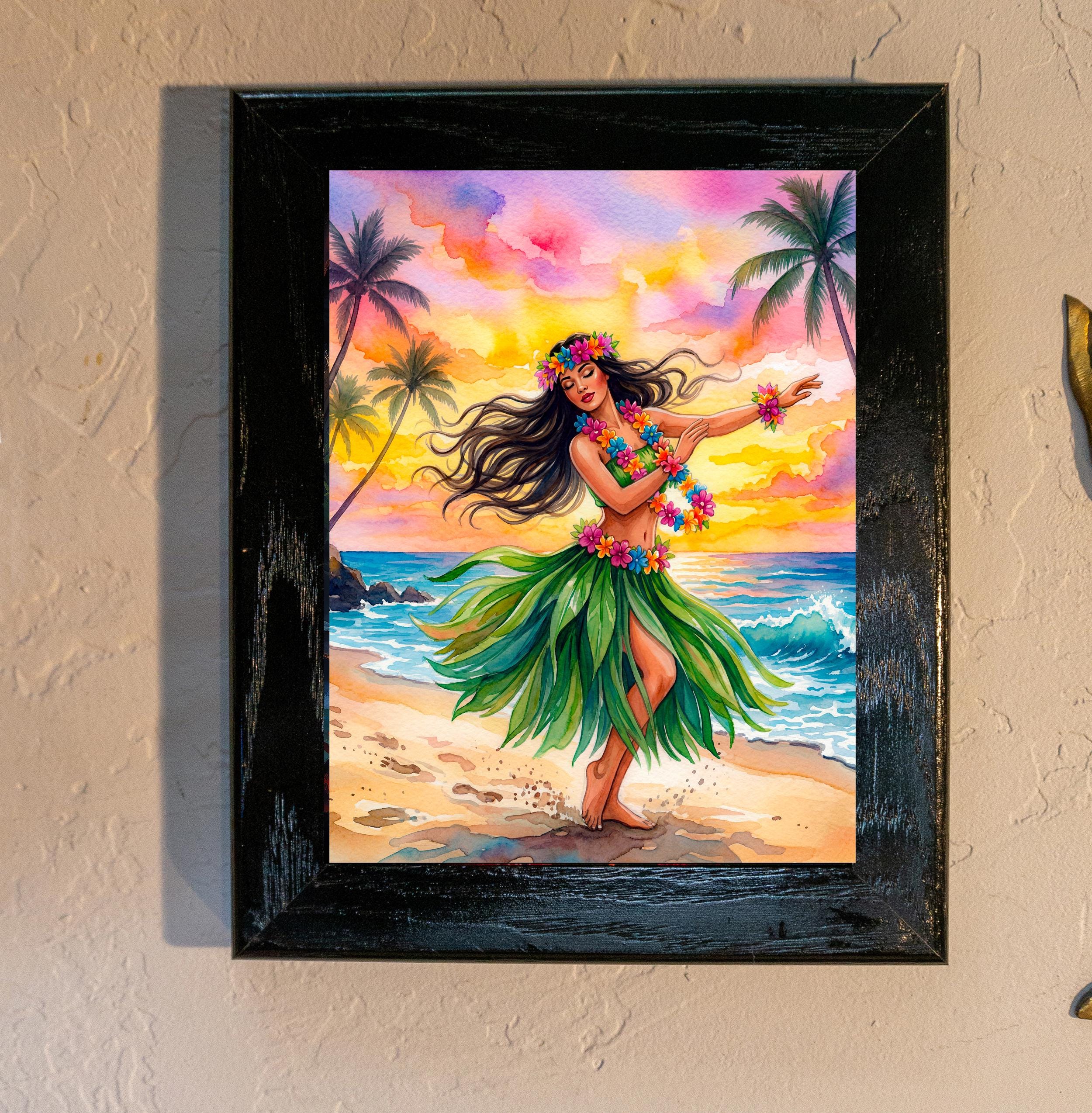 Hawaii hula painting - Etsy 日本