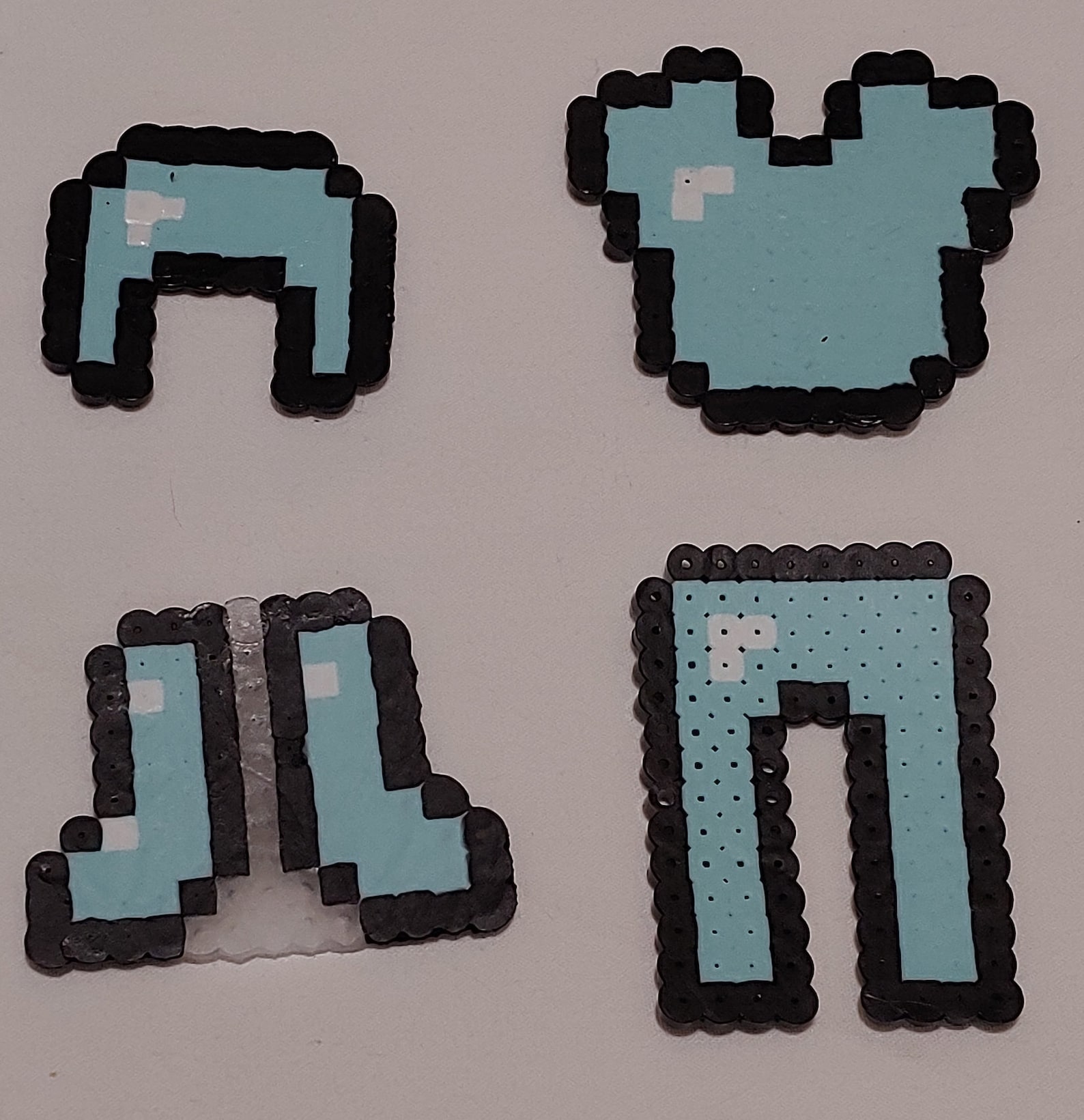 Minecraft Diamond Armor perler Bead Etsy