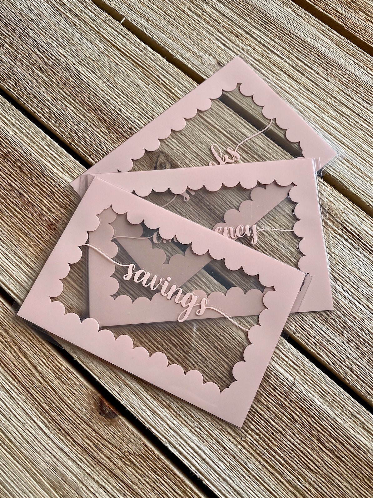 Mini SCALLOP Laminate Cash Envelopes A7 Budgeting Etsy